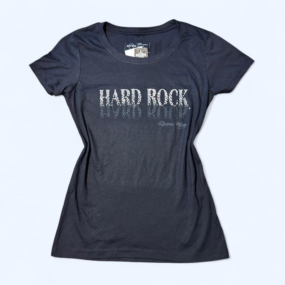 Hard Rock Grunge Rhinestone Black Shirt!